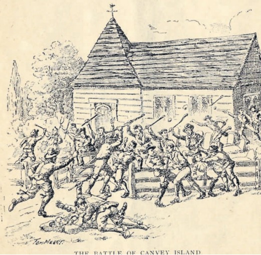Fracas - a 1902 illustration of the Battle of Canvey Island