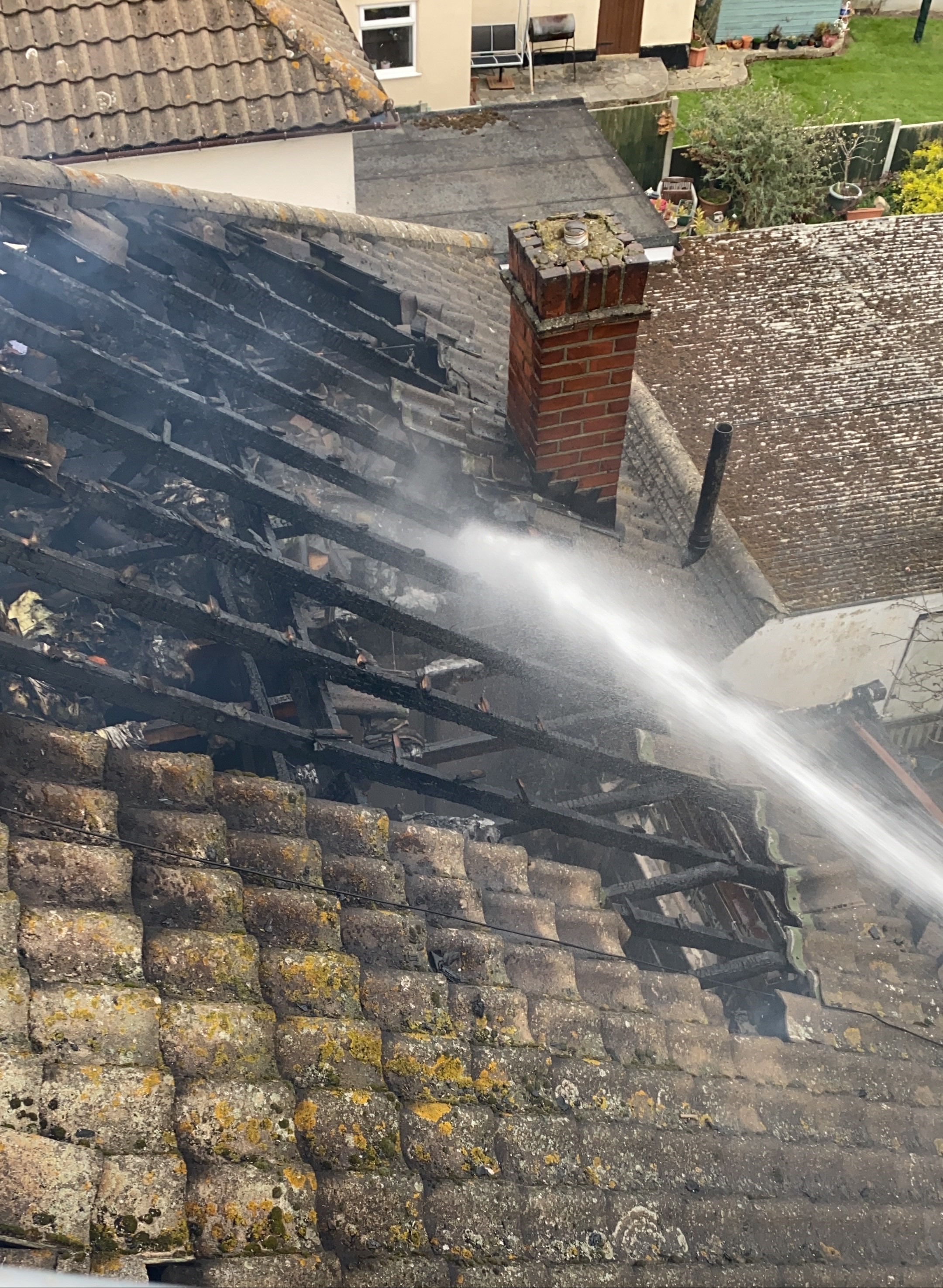Pictures show devastation after blaze completely destroys home in Benfleet. Picture: Essex Fire Service