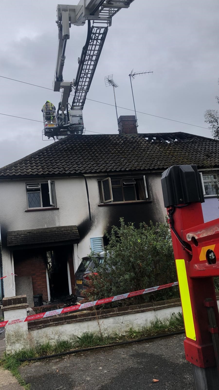 Pictures show devastation after blaze completely destroys home in Benfleet. Picture: Essex Fire Service