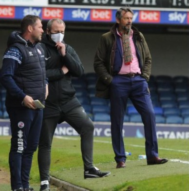 In familiar surroundings - Phil Brown during his first clash back in the Roots Hall dugout last Saturday