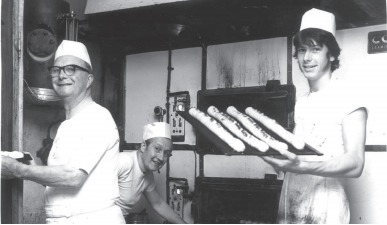 Ready to roll - Baldwin bakery workers get busy in 1977