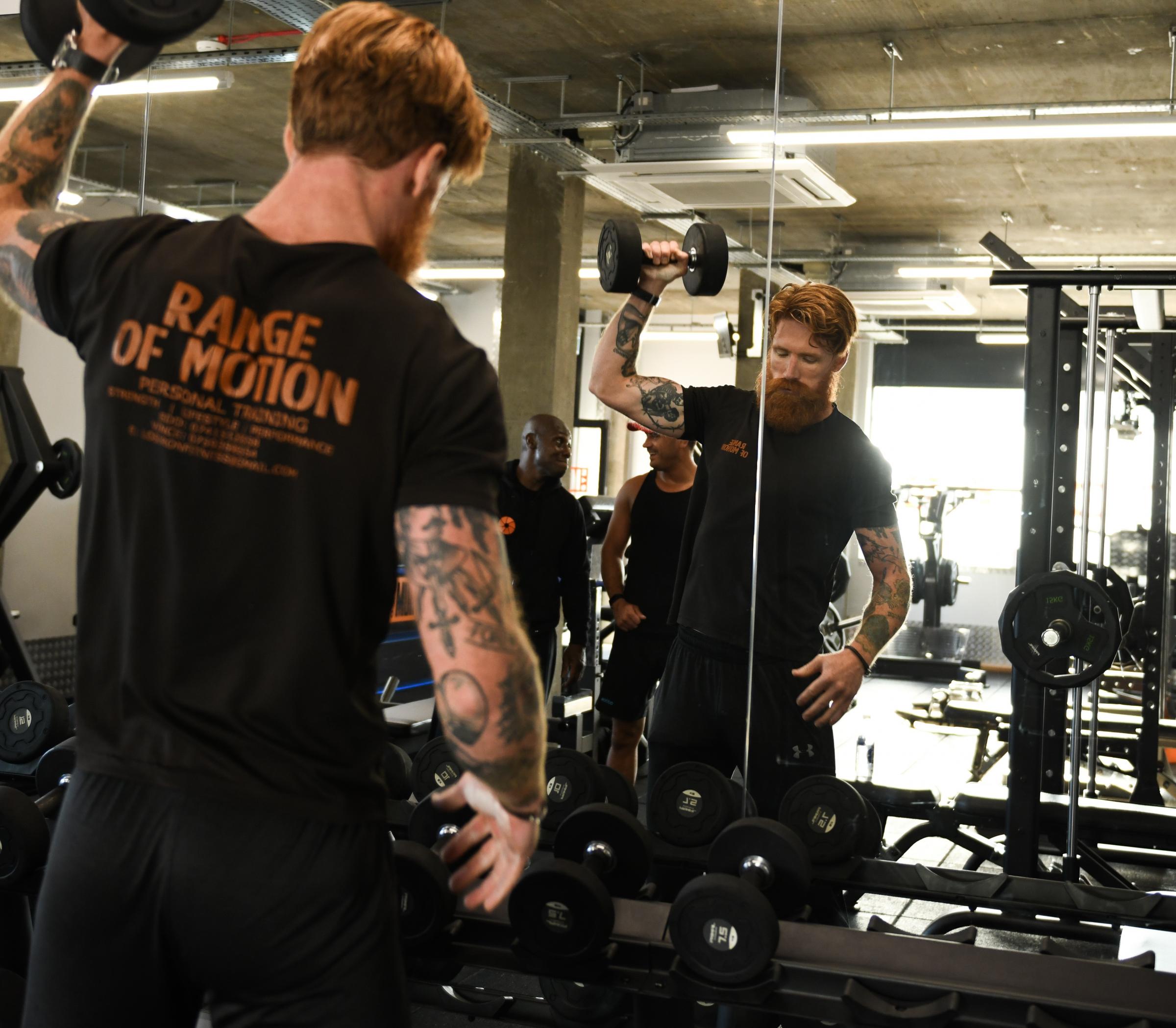 Lifting weights - Edward Hyde has seen 300 members join Rom Gym since reopening its doors last week