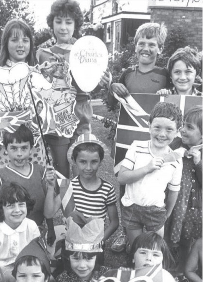Coming together - children are all smiles on the big day in July 1981