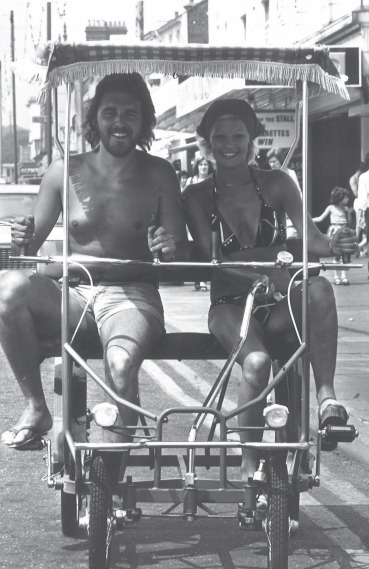 Rickshaw - this couple enjoyed some seaside transportation back in June 1976