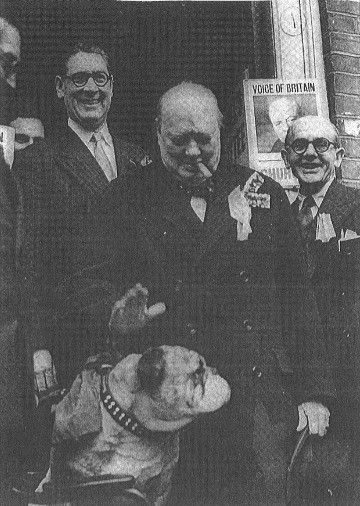 Former Prime Minister - Winston Churchill in Essex on election day 1950