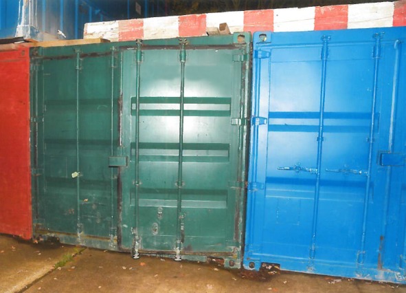 The green container which Hayes stashed the drugs in Basildon