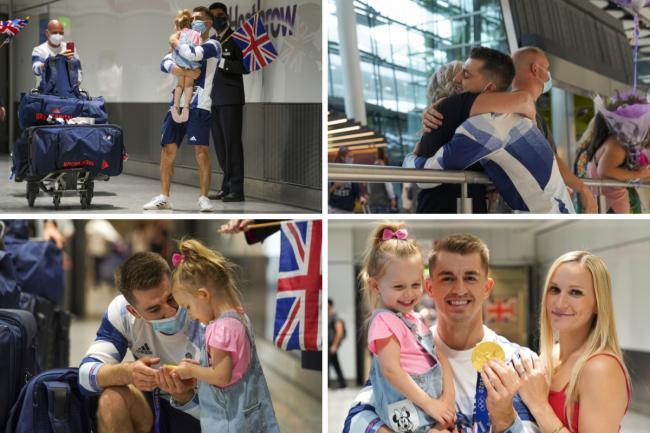 Max Whitlock reunited with his daughter and wife
