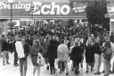Southend High Street shoppers on a busy day in 1994
