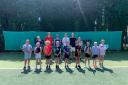 Tennis stars - the girl players at the junior schools tennis tournament held at Rayleigh Lawn