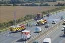 Firefighters rush to lorry fire on major Essex motorway as lanes CLOSED