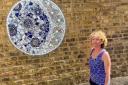 Hopeful - Rosemary Cunningham with the moon corner wall mosaic