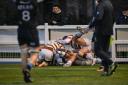 Memorable moment - Southend Saxons celebrate their late winning try