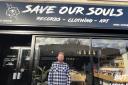Business - Stacey Donoghue outside his new shop Save Our Souls Records, in Rectory Grove, Leigh