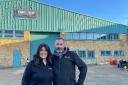 Owners: Lucy and Richard Cranston outside their new warehouse ready for opening in Maldon