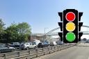 Warning - Traffic lights out at Kent Elms