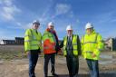 Plans - Councillor Andrew Sheldon, Councillor Tony Ball, MP Mark Francois and William Wood, associate director of Planning Vistry Major Projects