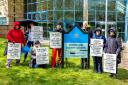 Silent protesters outside Basildon Crown and County Courts