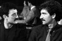 Graeme Souness speaks to Yosser Hughes, the character played by the late actor Bernard Hill, during his cameo appearance on the 1980s BBC drama series Boys from the Blackstuff