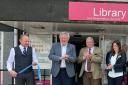 Unveiling - MP Giles Watling and Essex County Councillor Mark Durham cutting the ribbon to the new Barclays Local