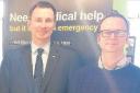 Speaking out – Health Secretary Jeremy Hunt, left, on his visit to Thurrock