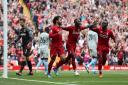 Opener - Mohamed Salah celebrates giving Liverpool the lead against West Ham United