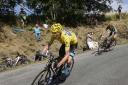 Chris Froome in the famous Yellow Jersey