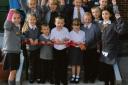It’s open – dignitaries and pupils from Thundersley Primary