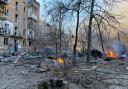 The explosion ravaged a residential part of North West Kyiv. Image: Tony Anthony