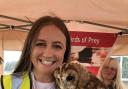 Wellbeing and wildlife - Amy Young, everyone health service manager and professional lead for nutrition, with an owl which was there on the day