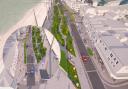 Lined with EV charging ports - a revamped seafront