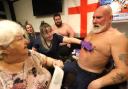 Brave - Andy Webb and Tom Wilding had their chests waxed to raise funds