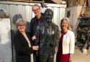 Visit - Lady Amess, Andrew Lilley, and Anna Firth MP with the statue