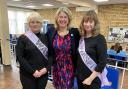 Determined - South Essex WASPI campaigners Frances Neil and Deborah Dalton with Southend MP Anna Firth (middle).