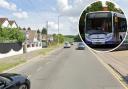 Closed - a street view image of Essex Way in Benfleet and an inset image of a bus