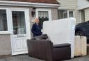 Frustrated - Tracy Pollard says she 'dreads' seeing her late father's furniture outside his house.