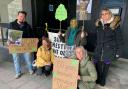 Protest - Campaigners outside council offices