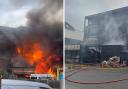 Inferno - a fire broke out in a High Street building this afternoon