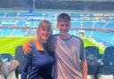 Big move - Finley Grigg with his mum Kendall after signing for champions Manchester City