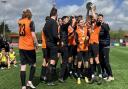 Cup winners - Rayleigh celebrate their success
