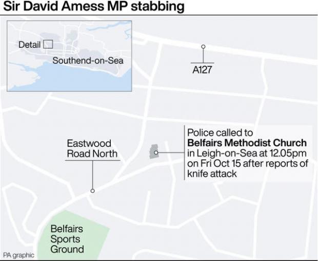 Echo: Sir David Amess MP stabbing. (PA)