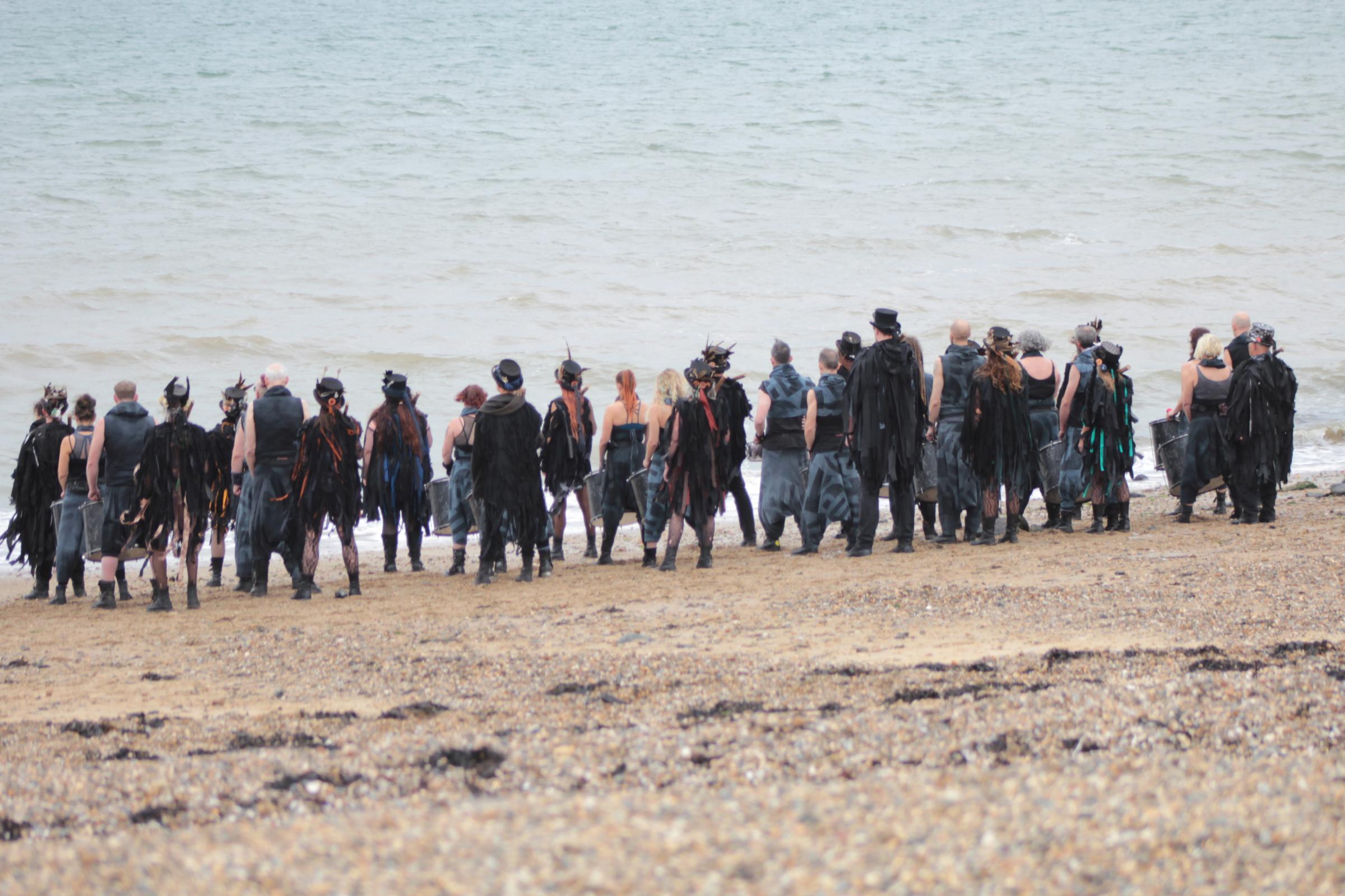 Cast - the actors filming scenes at Point Clear 