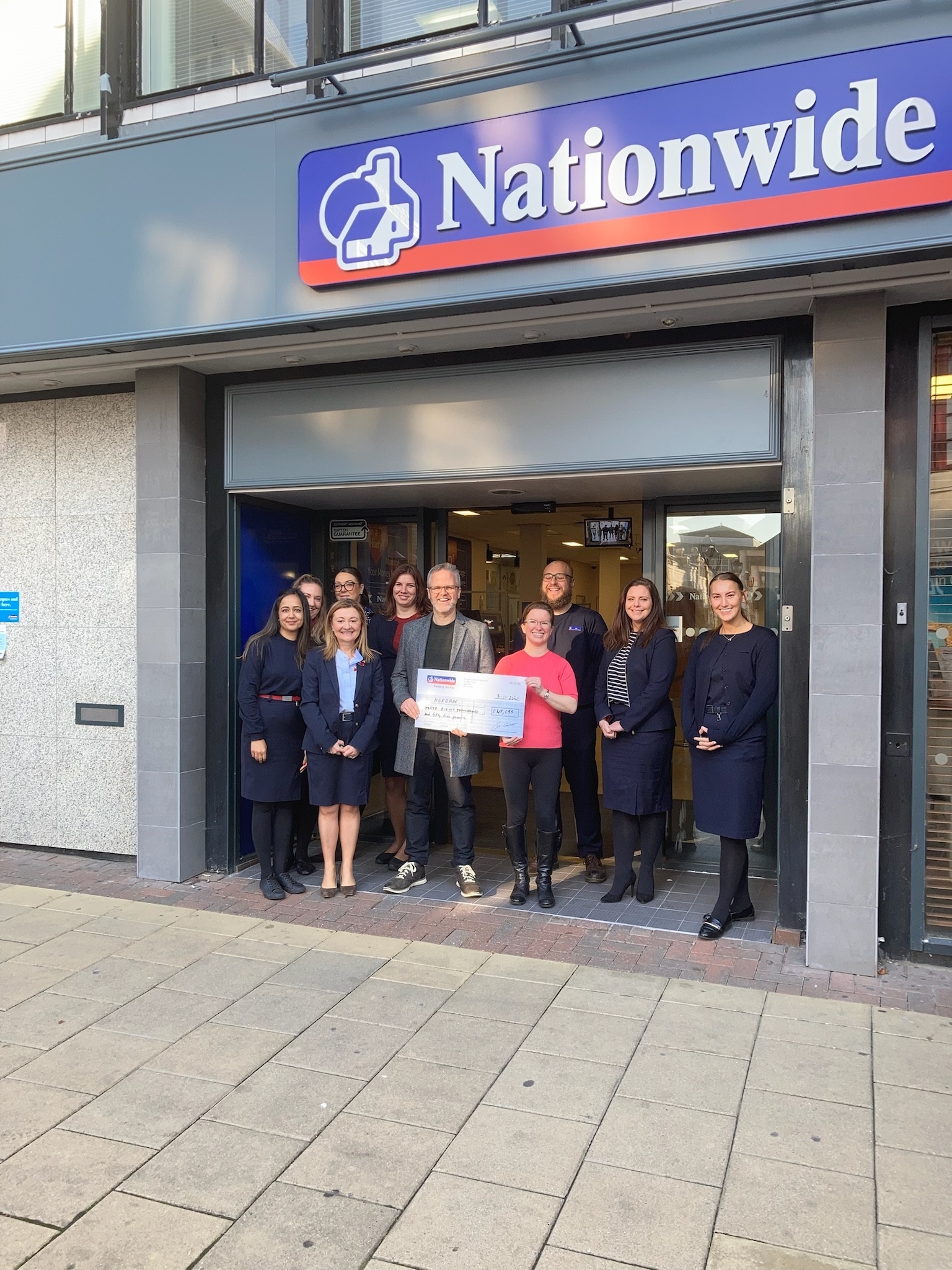 Donation - Nationwides Colchester branch awarded Nightstop Essex nearly £50,000 for the year