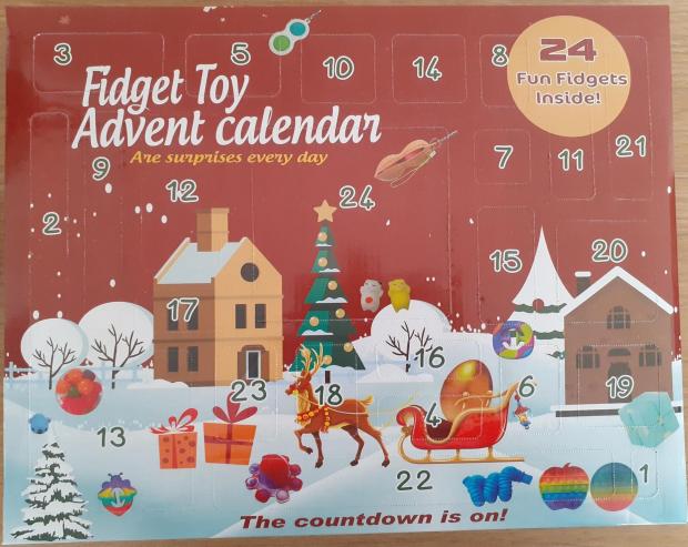 Echo: Undated handout photo issued by North Lanarkshire Council of a fidget toy advent calendar which officials have issued a safety warning over as it contains high levels of a toxic chemical said to be harmful to children. Via PA.