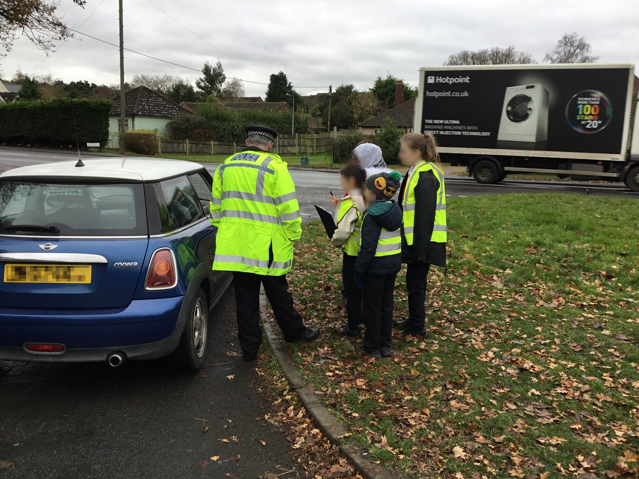 Slow down - pupils at Cherry Tree Academy got the chance to challenge speedy drivers Picture: Essex Police