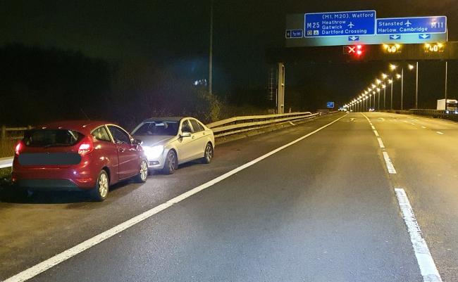 Driver went wrong way down Essex motorway to 'help mate jump start their car'