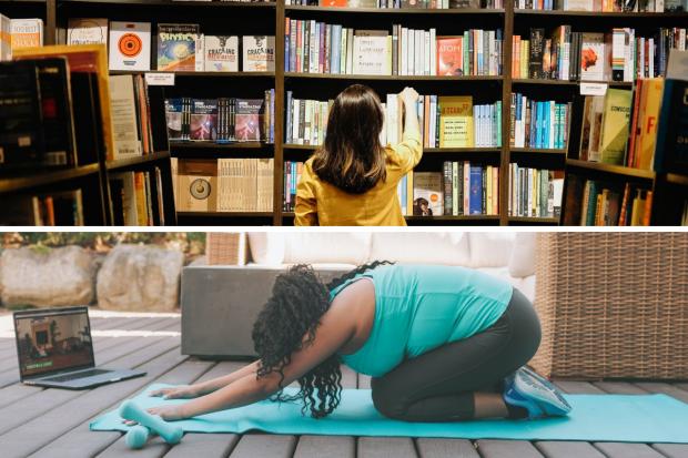Echo: Home workouts and book recommendations (Canva)