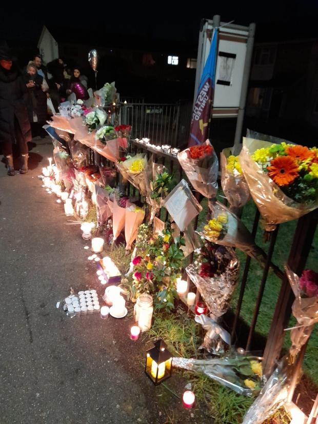 Echo: Vigil for Gary - Candle lit and flowers laid.