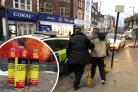 Man held by cops 'for anti social behaviour and inhaling lighter gas' in street