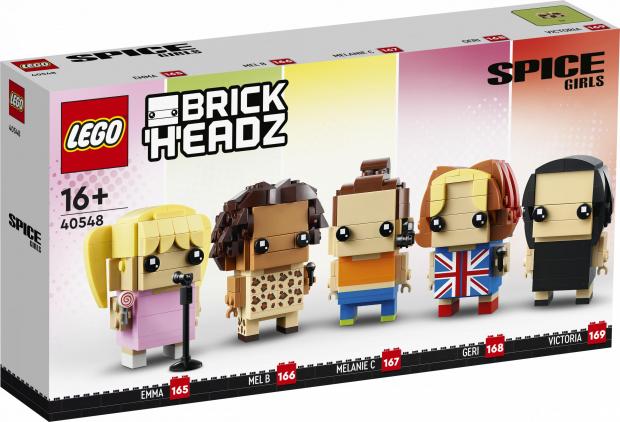 Echo: LEGO Spice Girls Brick Headz packaging. Credit: LEGO