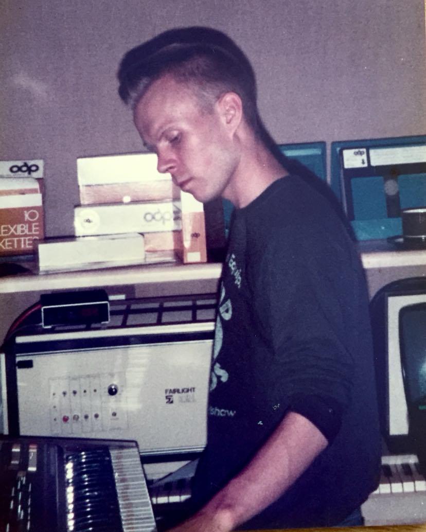 Vince in Blackwing Studios in London where the first Yazoo single was recorded, 1982. Pic: Deb Danahay